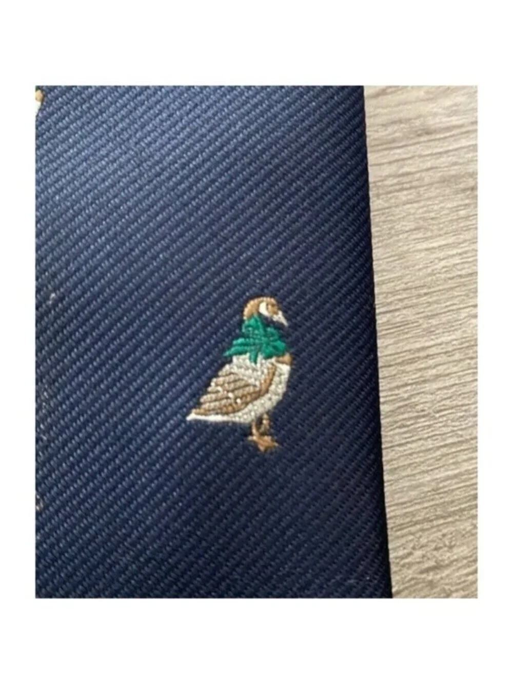 Robert Talbott Neck Tie Mallard Duck Merry Christmas Bow Novelty Blue Red 55